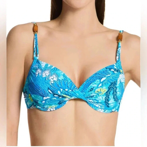 Bleu Rod Beattie Paradise Found Twisted Underwire Top and Bikini Bottom Swimsuit - Picture 4 of 10